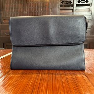 GIORGIO ARMANI Embossed Leather Portfolio/Documents Holder